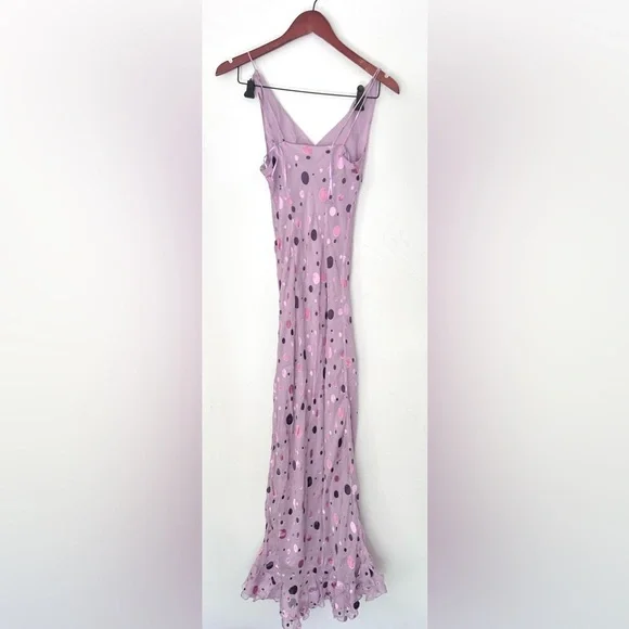 PRÉCIS PETITE Silk blend LILAC STRAP FRILL
FRONT BIAS CUT LONG DRESS
SIZE 6 - Picture 3 of 8